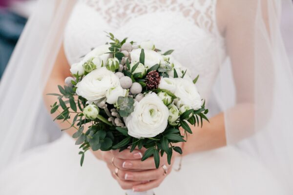 Wedding bouquet in hands